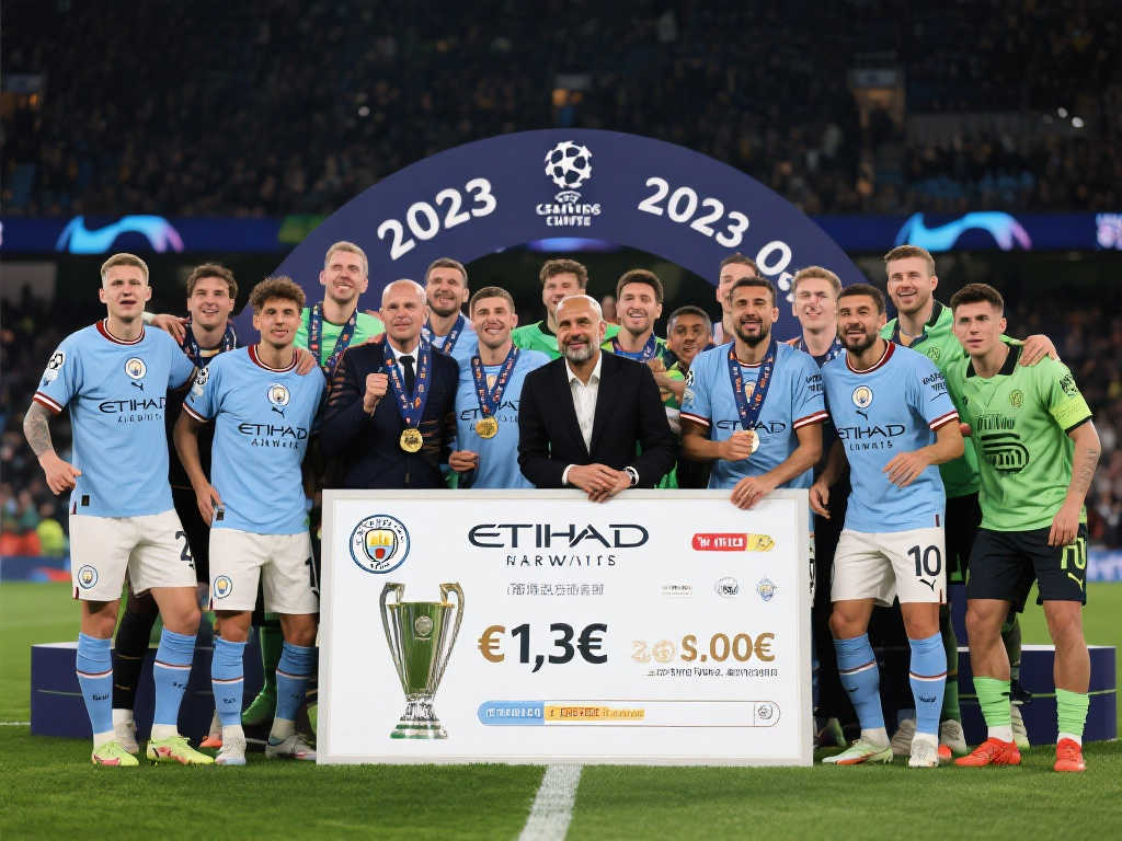 2023欧冠奖金榜：曼城1.3亿领跑，皇马拜仁紧追不舍